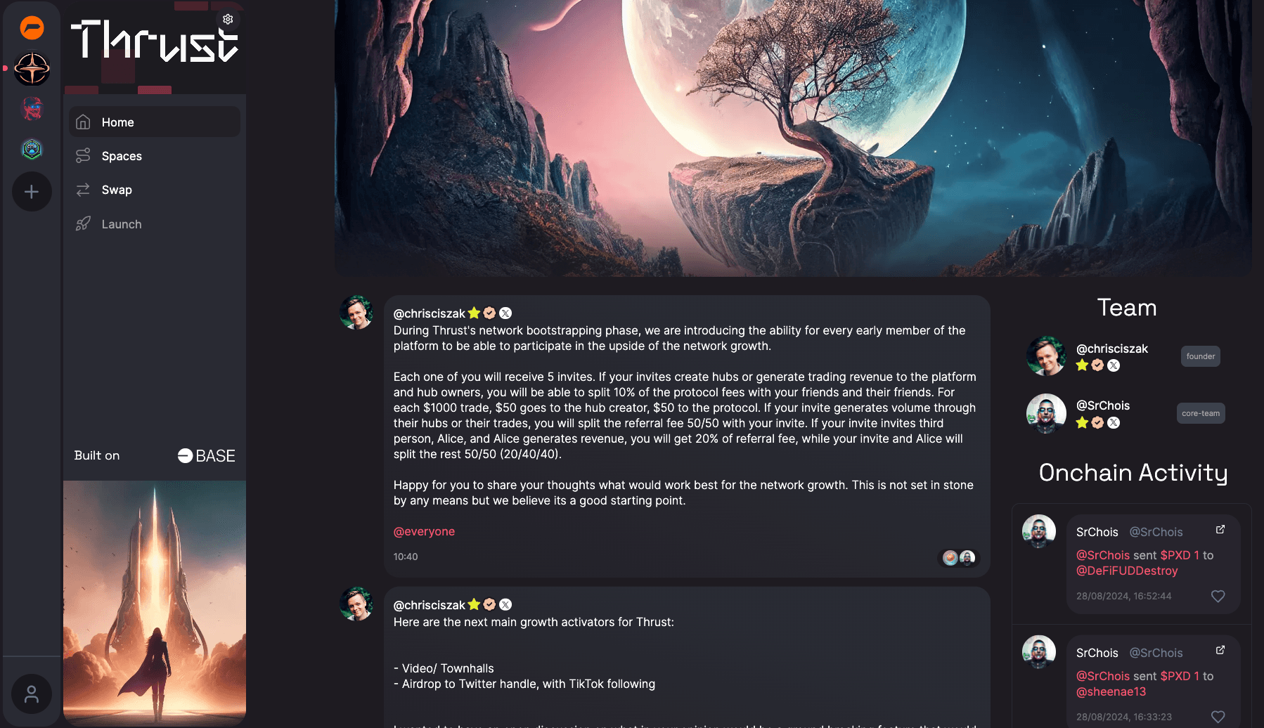 Example of Theme settings in your hub